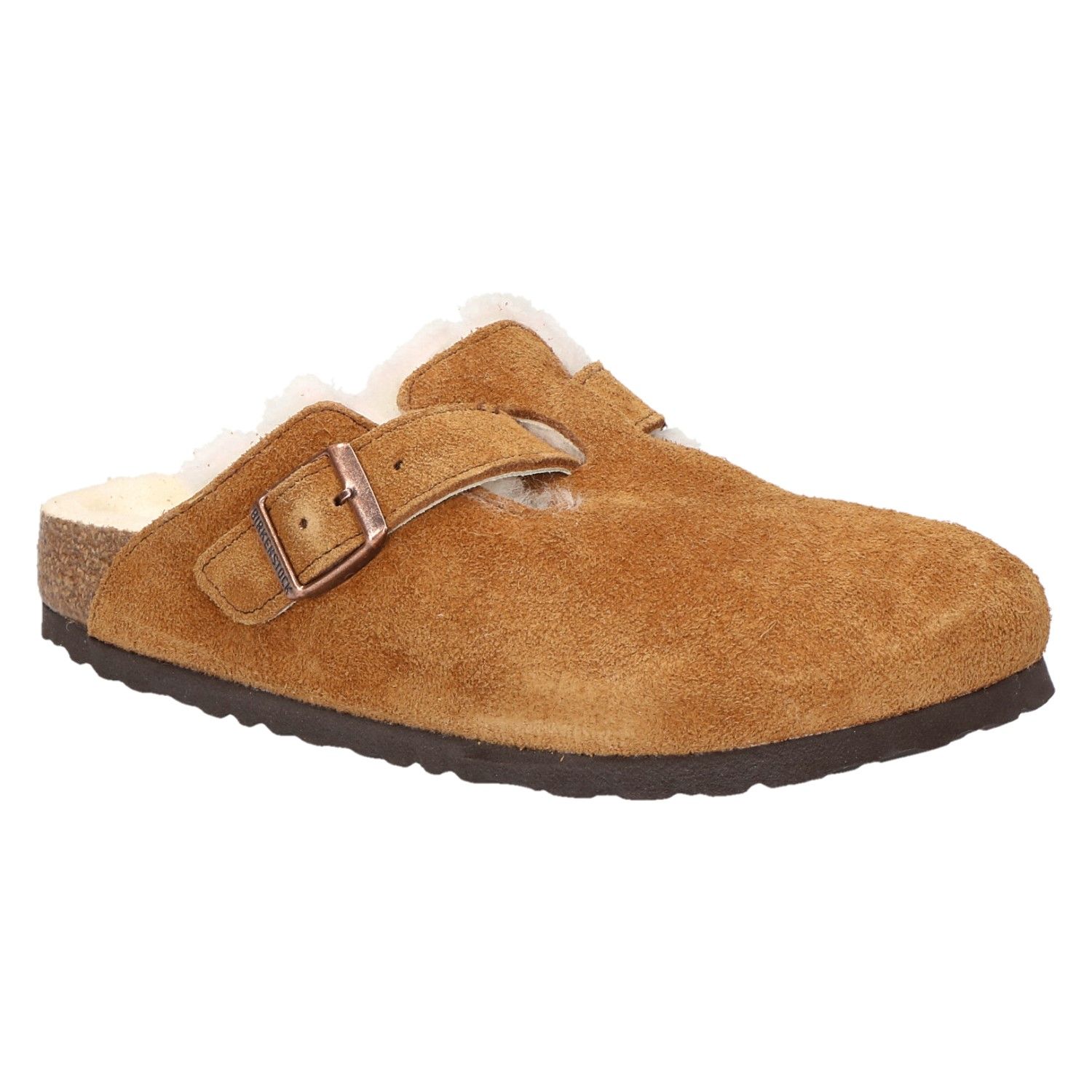 Birkenstock Boston shearling NARROW suede fur mink met