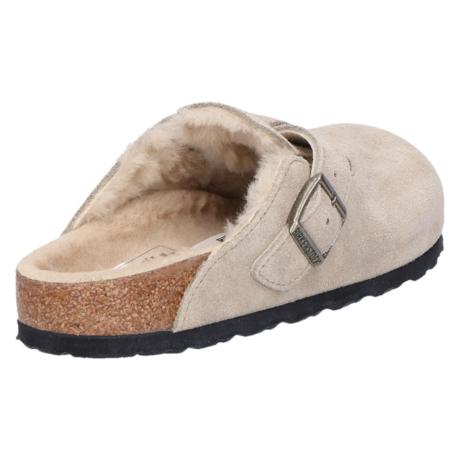Birkenstock Boston shearling Narrow suede fur taupe met