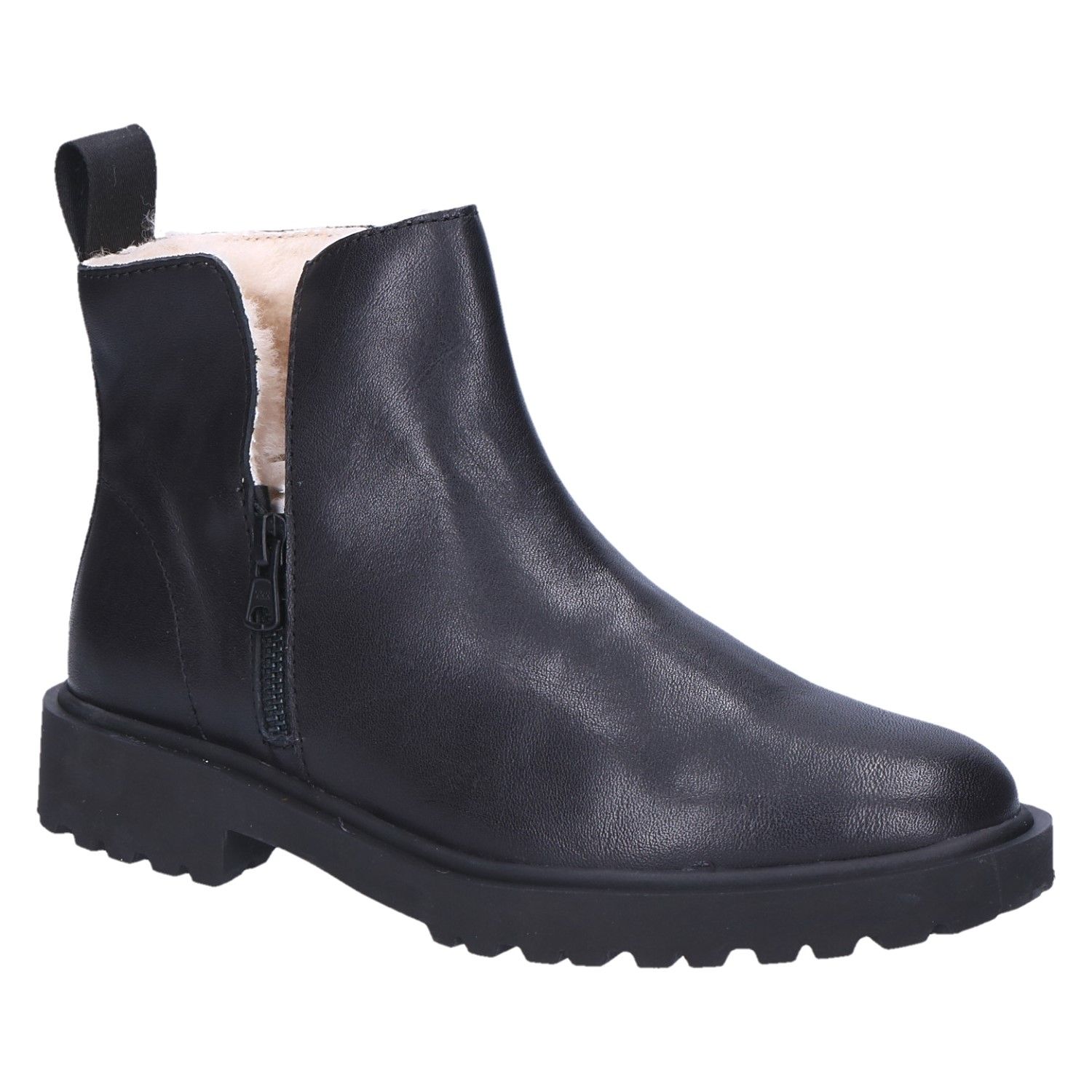 Blackstone UL57 Enkelboot black sheep lining met artikelnummer UL57-black  verkrijgbaar bij Beurskens schoenmode.