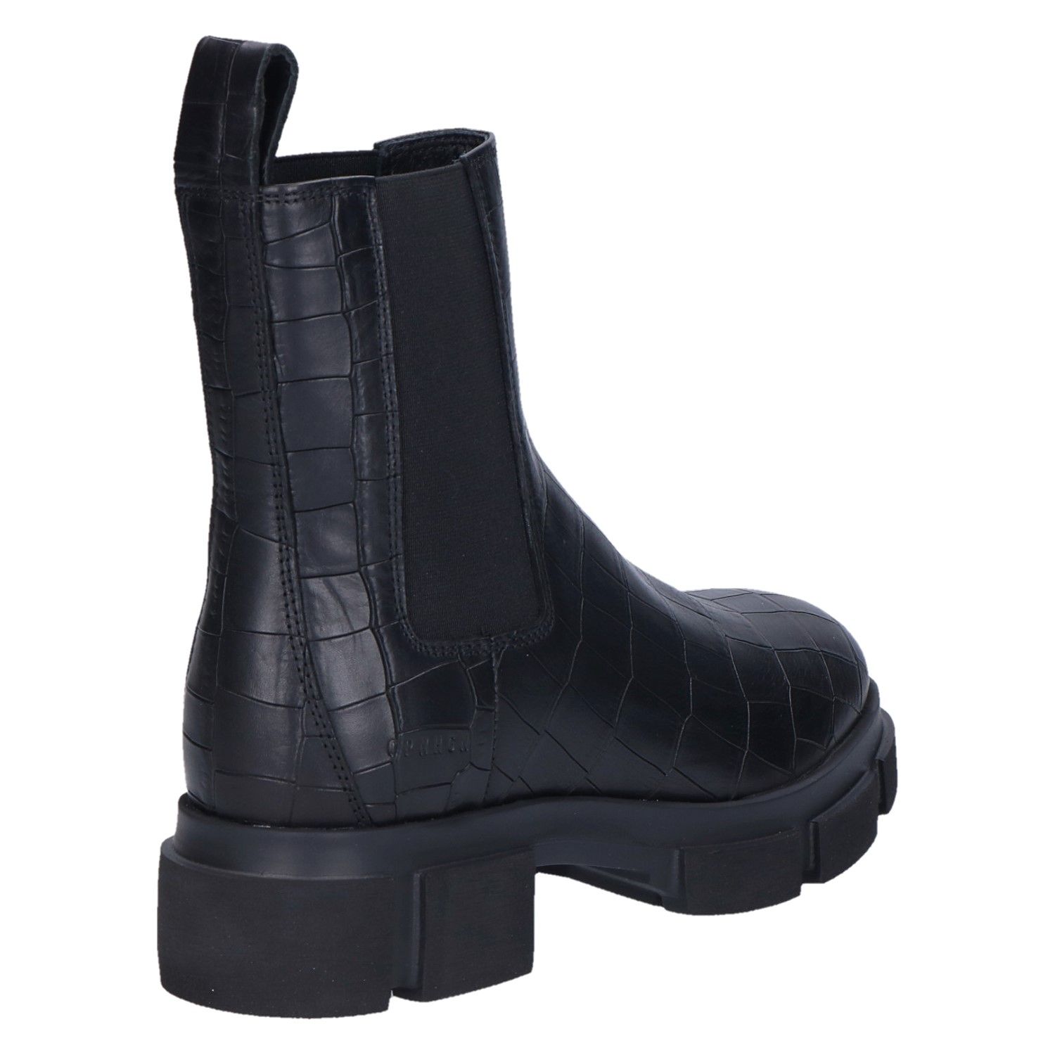 Copenhagen CPH570 Chelseaboot croco leather black met