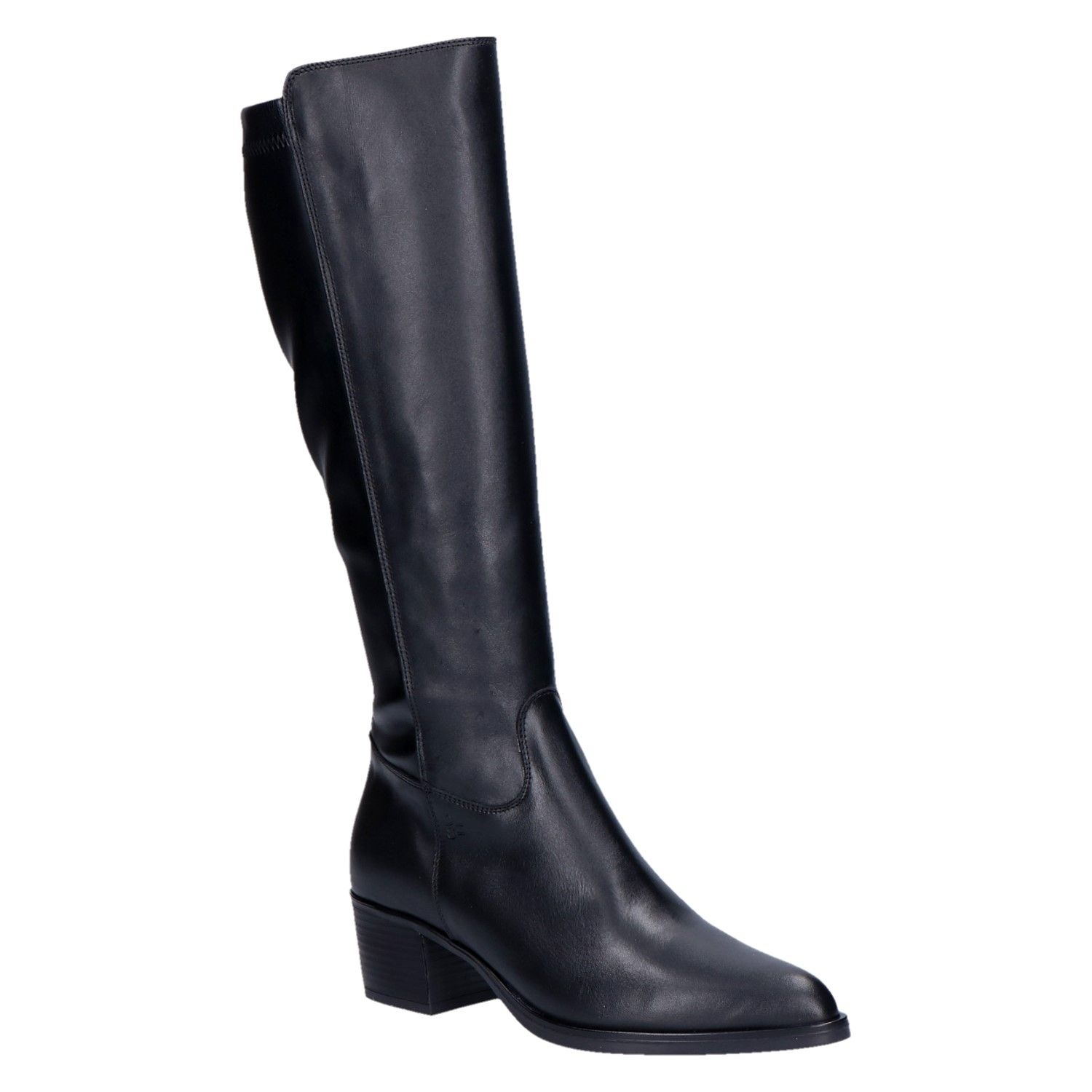 DL Sport 6825 Laars zwart leer/stretch 4 cm met artikelnummer 6825
