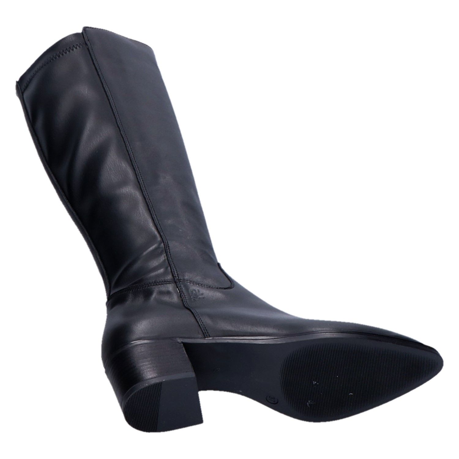 DL Sport 6825 Laars zwart leer/stretch 4 cm met artikelnummer 6825