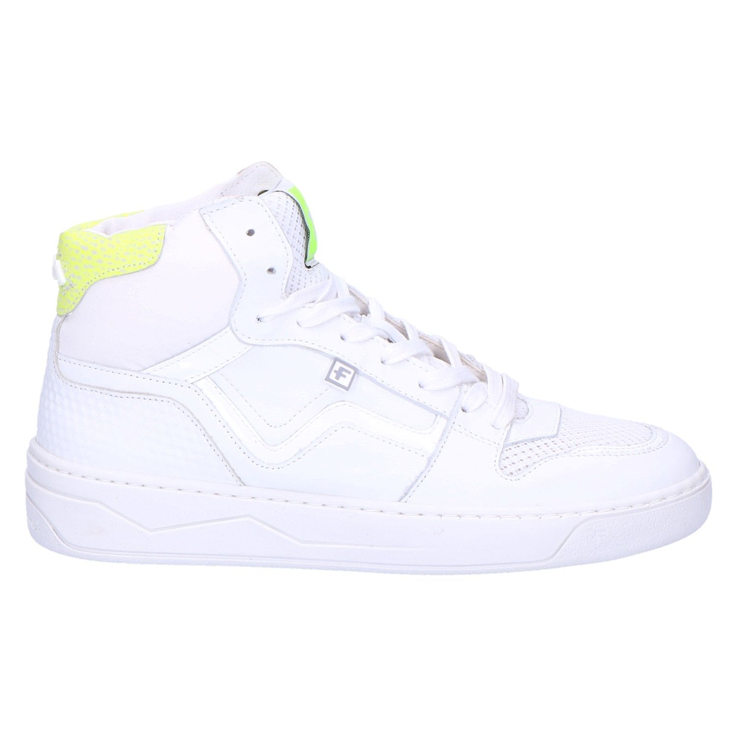 Floris van Bommel 85329/00 Sneaker halfhoog wit print leer met  artikelnummer 85329/00 verkrijgbaar bij Beurskens schoenmode.