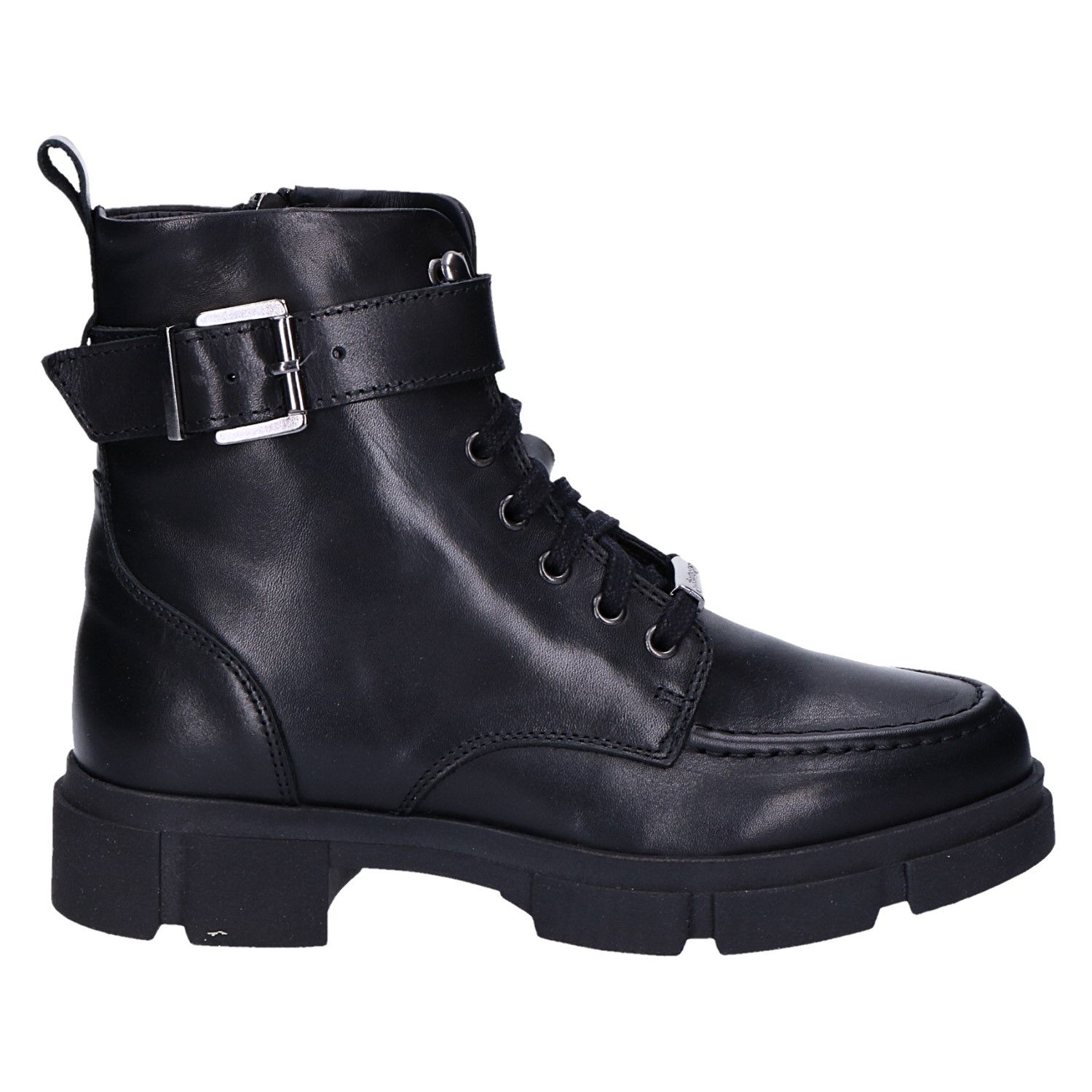 Footnotes 11.002 Lynn Veterboot zwart softcrust met artikelnummer  11.002-1011 verkrijgbaar bij Beurskens schoenmode.