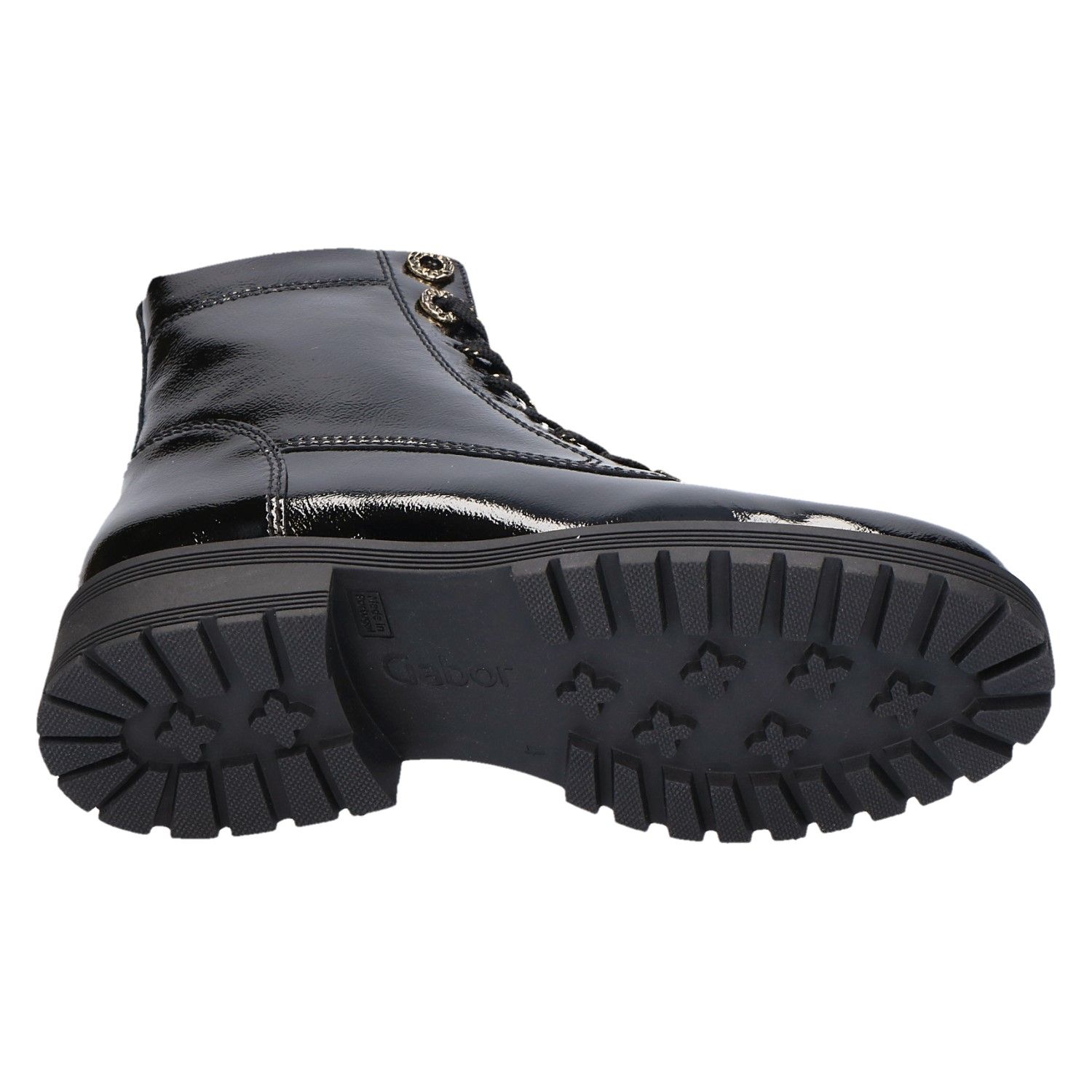 GABOR Veterboots Dames 765.1 Maat: 37 Materiaal: Leer Kleur: Zwart