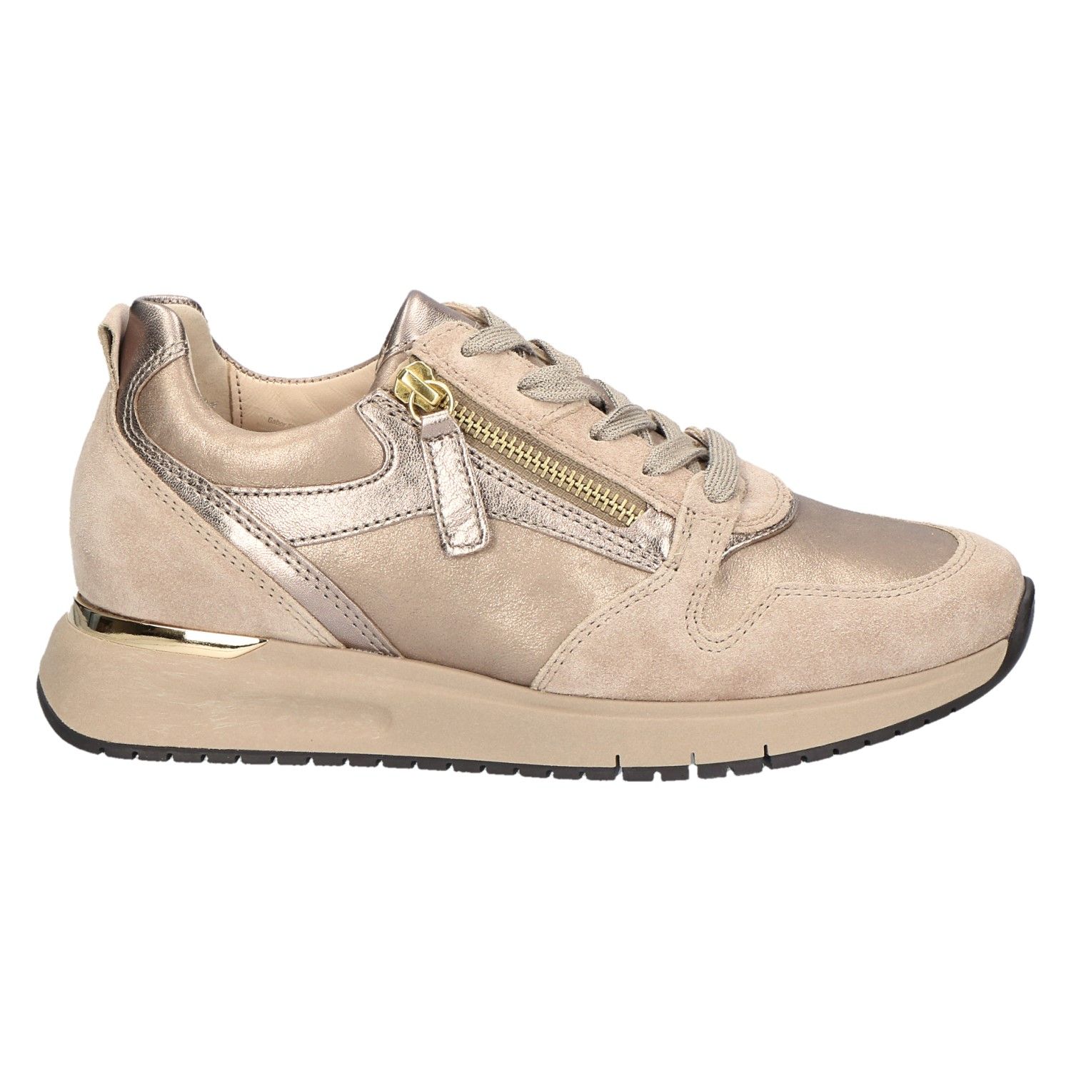 Gabor 76.446 Sneaker taupe mutaro silk met artikelnummer 76.446.65