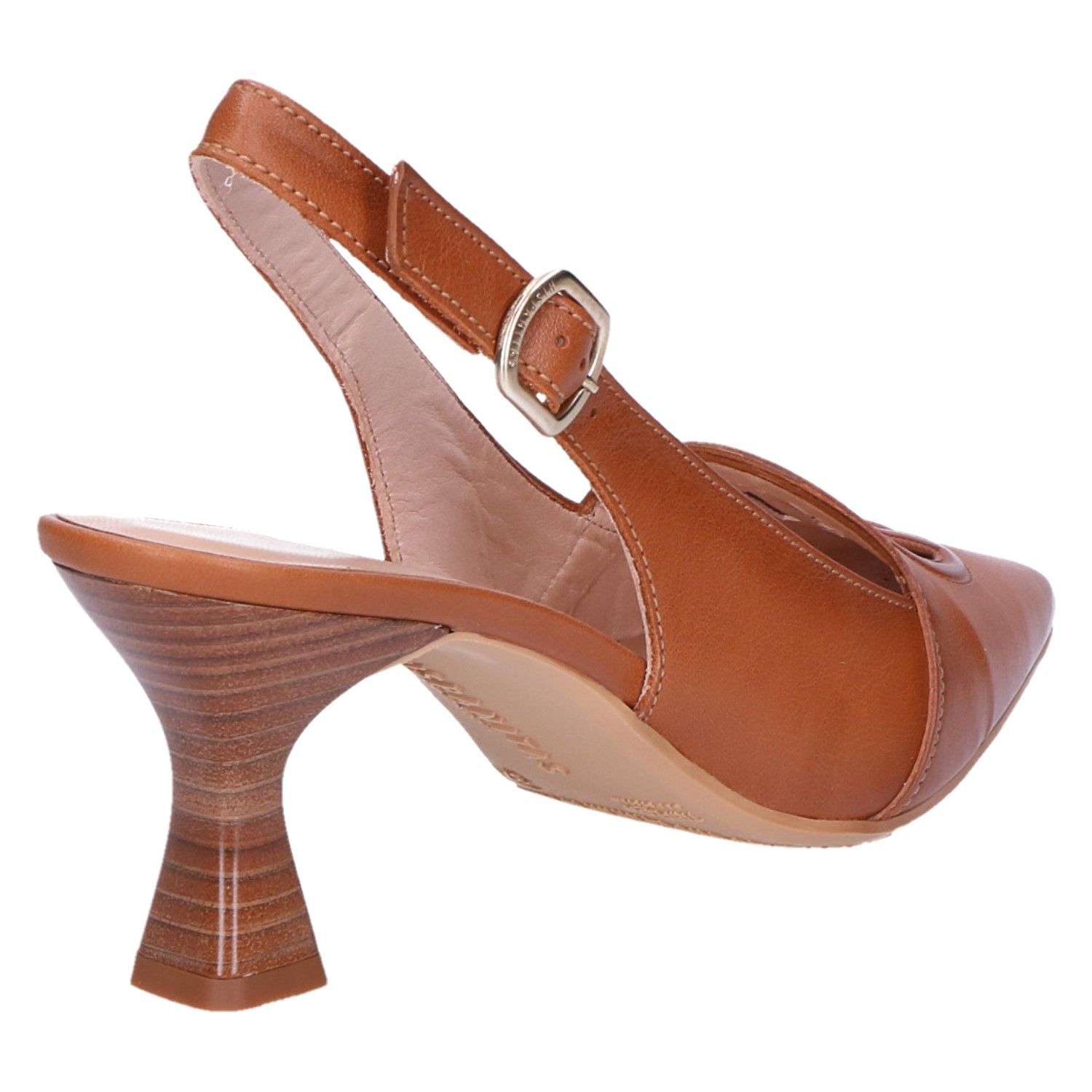 Hispanitas HV221812 Slingback 7 cm cognac leer met artikelnummer HV221812- cognac verkrijgbaar bij Beurskens schoenmode.