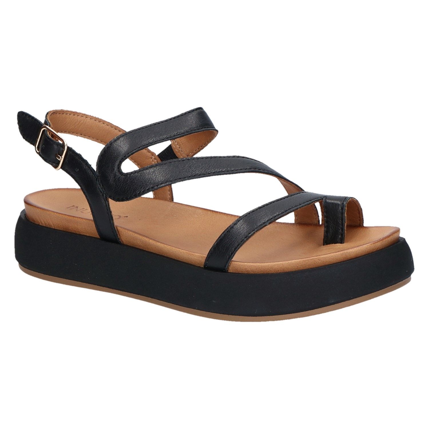 Inuovo A96003 Sandaal black leer met artikelnummer A96003-black