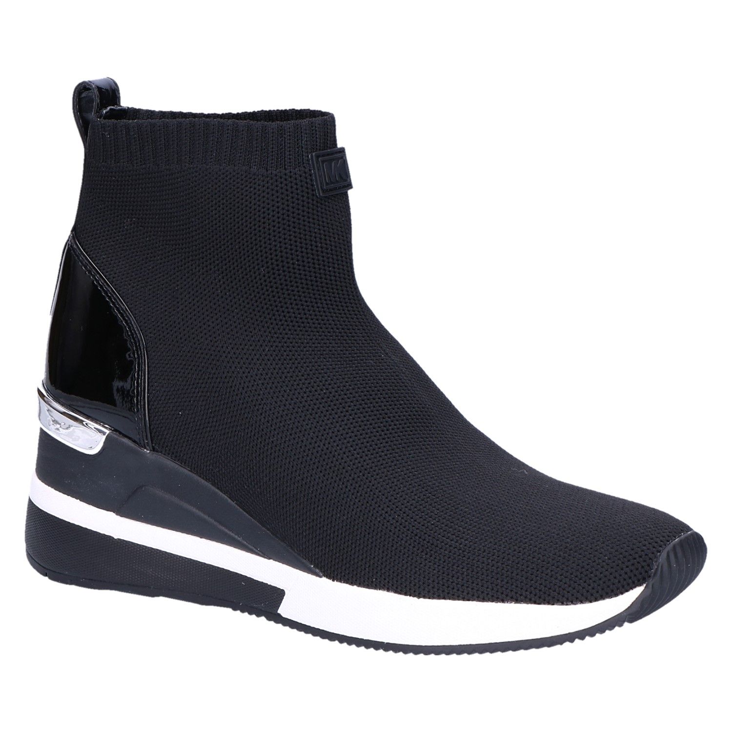 Denemarken Onaangeroerd Achternaam Michael Kors Skyler Bootie black elastic sleehak met artikelnummer  43F7SKFE5D verkrijgbaar bij Beurskens schoenmode.