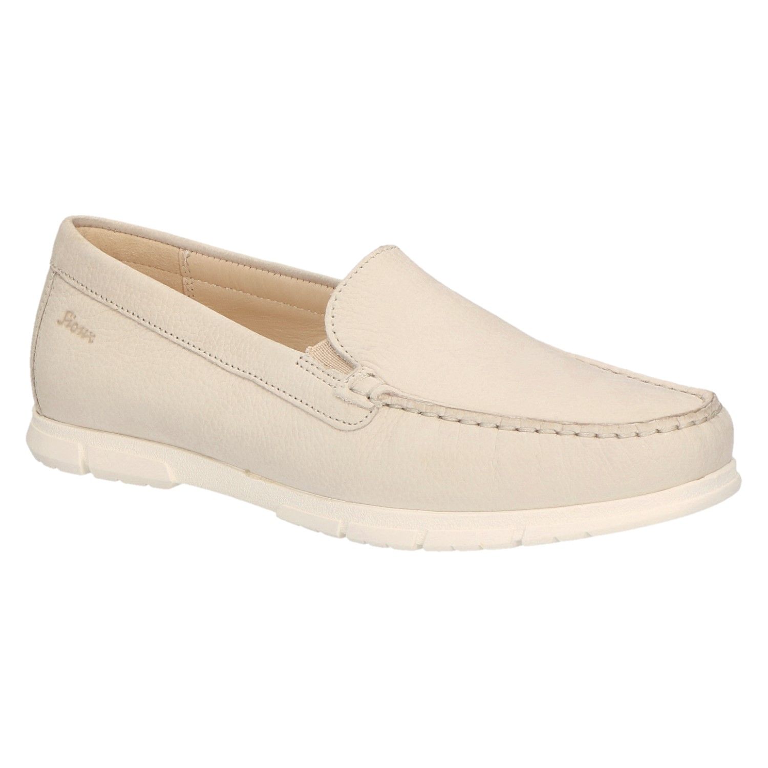 Sioux Nacarela Mocassin ecru suede met artikelnummer 41033 tofu