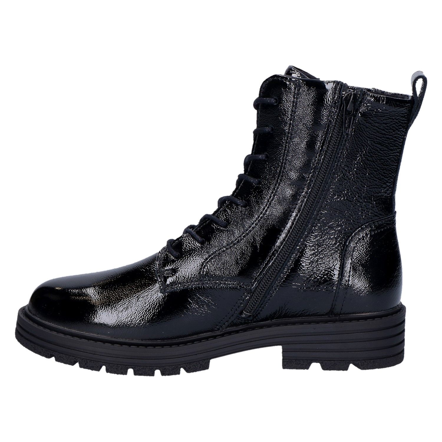 Solidus 63109 00691 Comfort Booties - Zwart Lak leder - Koster Schoenmode