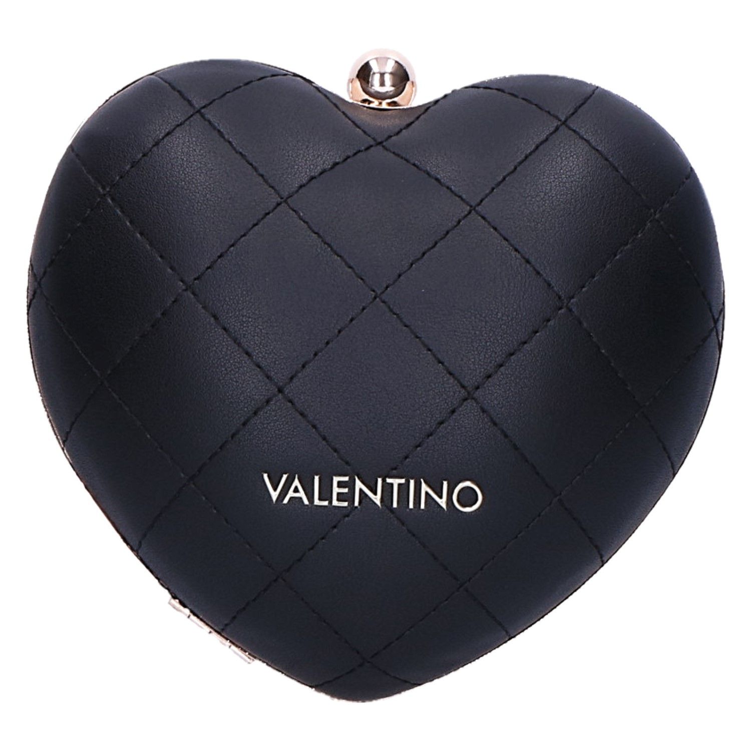 Met opzet gebruik typist Valentino Catalunya Tas/Clutch zwart/goud acc met artikelnummer  CatalunyaVBS4IH01 verkrijgbaar bij Beurskens schoenmode.