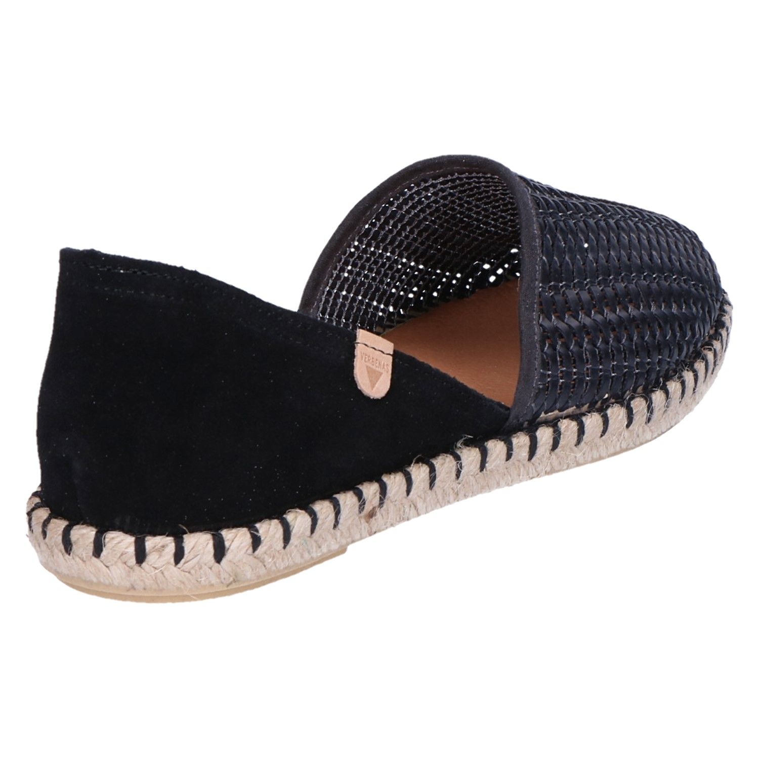 Verbenas Carmen Espadrille zwart vlecht met artikelnummer Carmen21 zwart  verkrijgbaar bij Beurskens schoenmode.