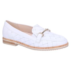 82.064 Mocassin nappa weiss gold