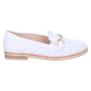 82.064 Mocassin nappa weiss gold