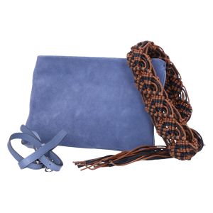 Lory BS9826 mingblue suede 27x17x3 cm