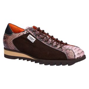 2817 Sneaker pitone rosato/ebano