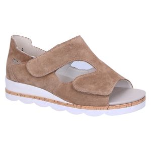 650802 K-Nelly Sandaal dichte hiel taupe suede