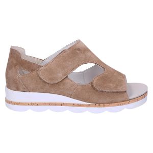 650802 K-Nelly Sandaal dichte hiel taupe suede