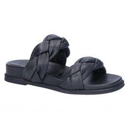 Unisa Cloc Slipper zwart vlecht met artikelnummer Cloc_ski black  verkrijgbaar bij Beurskens schoenmode.